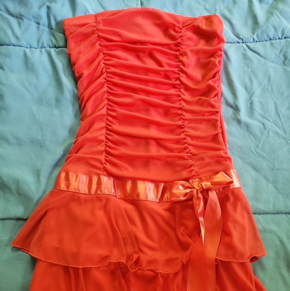 Semi strapless formal dress